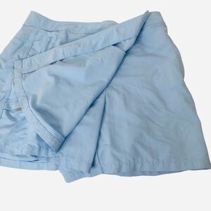 LL Bean Skort Blue Cotton Mini Skirt Size 14